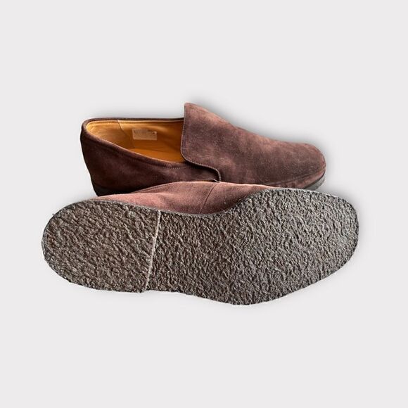 Bally Mens Brown Suede Loafers
